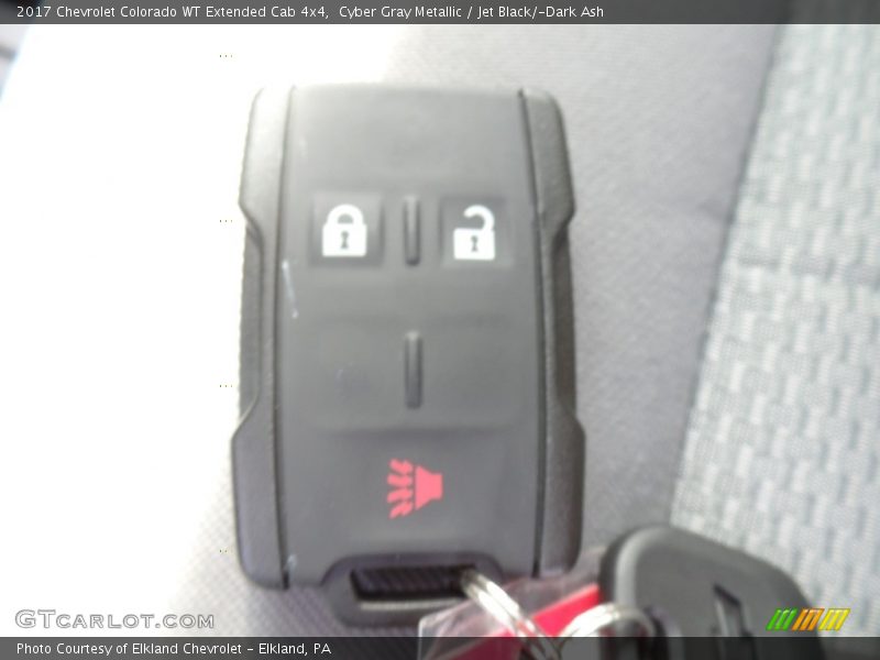 Cyber Gray Metallic / Jet Black/­Dark Ash 2017 Chevrolet Colorado WT Extended Cab 4x4