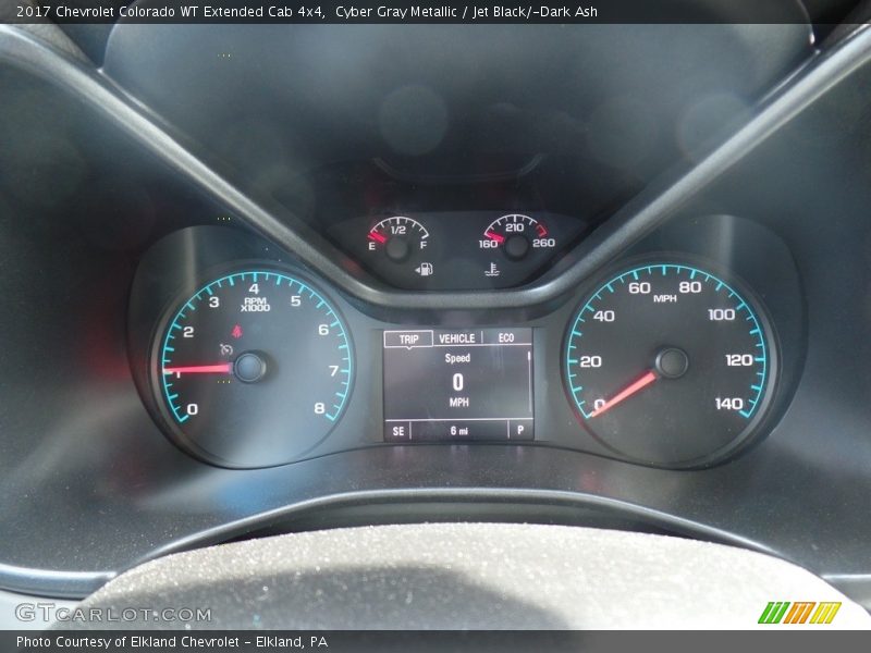 Cyber Gray Metallic / Jet Black/­Dark Ash 2017 Chevrolet Colorado WT Extended Cab 4x4
