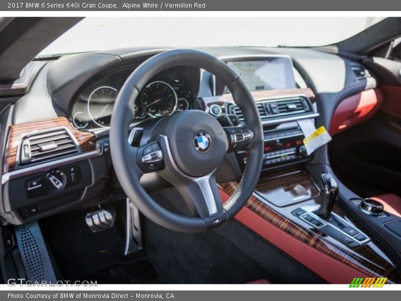 Alpine White / Vermilion Red 2017 BMW 6 Series 640i Gran Coupe