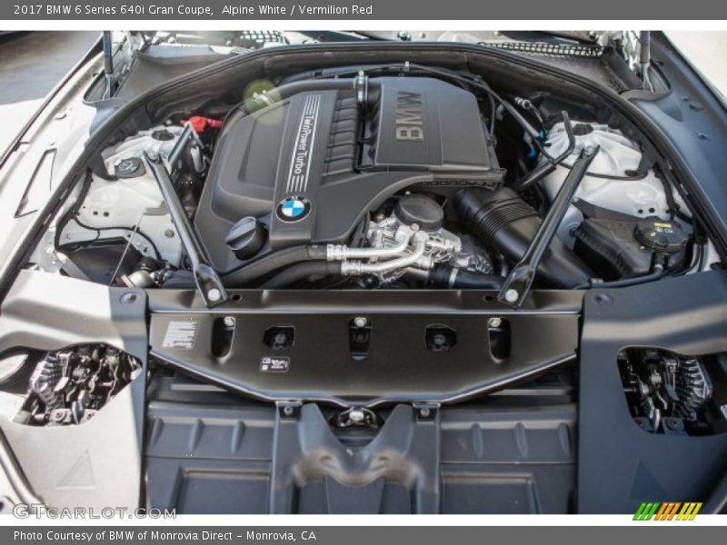  2017 6 Series 640i Gran Coupe Engine - 3.0 Liter DI TwinPower Turbocharged DOHC 24-Valve VVT Inline 6 Cylinder