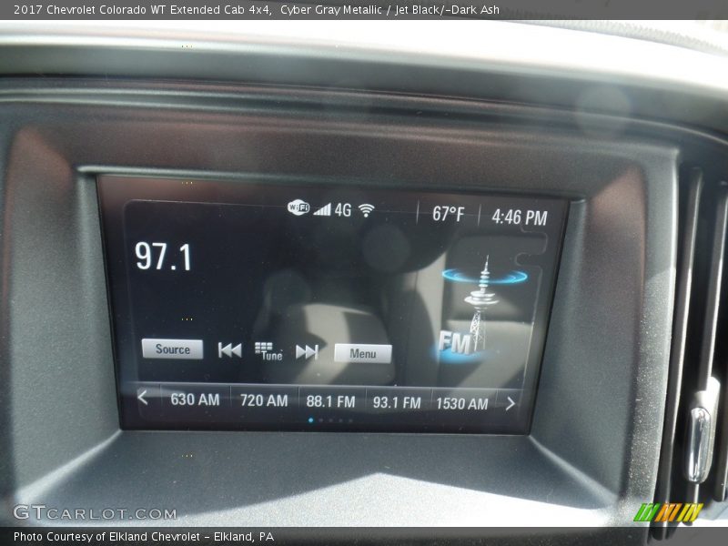 Cyber Gray Metallic / Jet Black/­Dark Ash 2017 Chevrolet Colorado WT Extended Cab 4x4