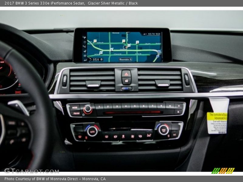 Glacier Silver Metallic / Black 2017 BMW 3 Series 330e iPerfomance Sedan