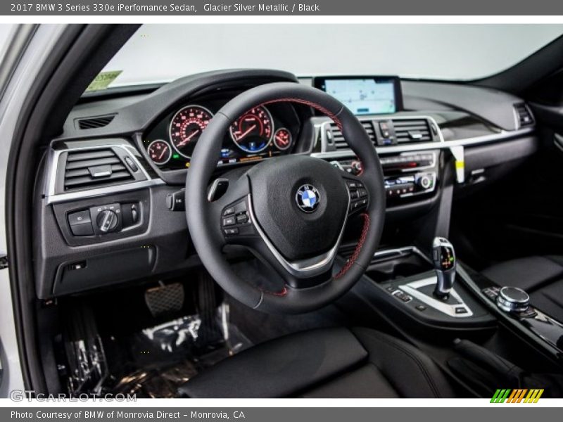 Glacier Silver Metallic / Black 2017 BMW 3 Series 330e iPerfomance Sedan