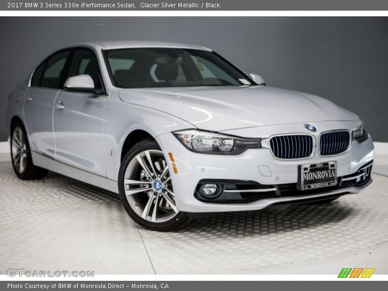 Glacier Silver Metallic / Black 2017 BMW 3 Series 330e iPerfomance Sedan