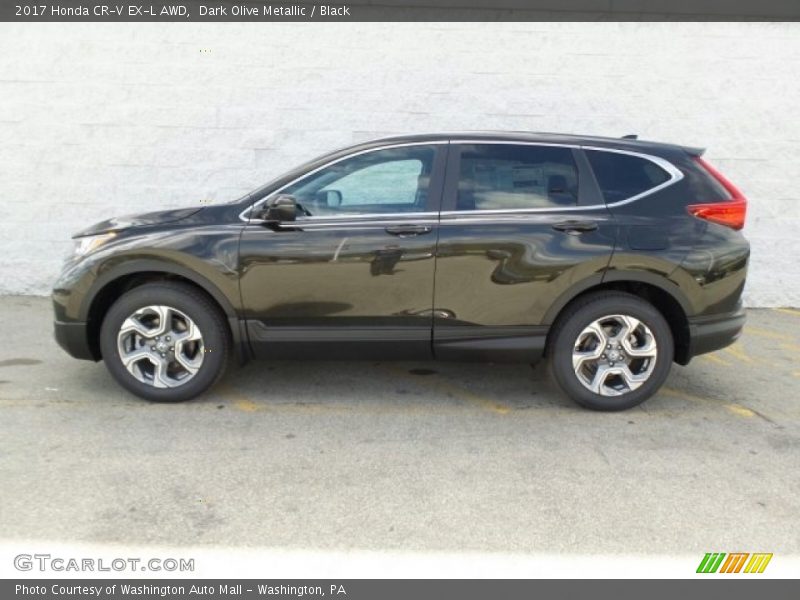 Dark Olive Metallic / Black 2017 Honda CR-V EX-L AWD