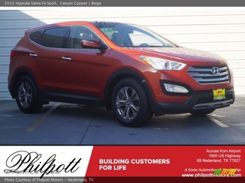 Canyon Copper / Beige 2013 Hyundai Santa Fe Sport