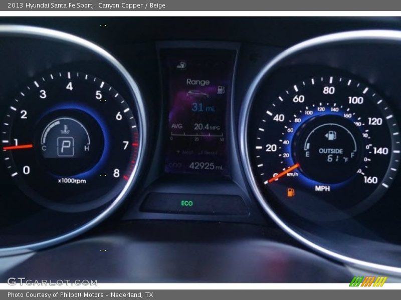 Canyon Copper / Beige 2013 Hyundai Santa Fe Sport