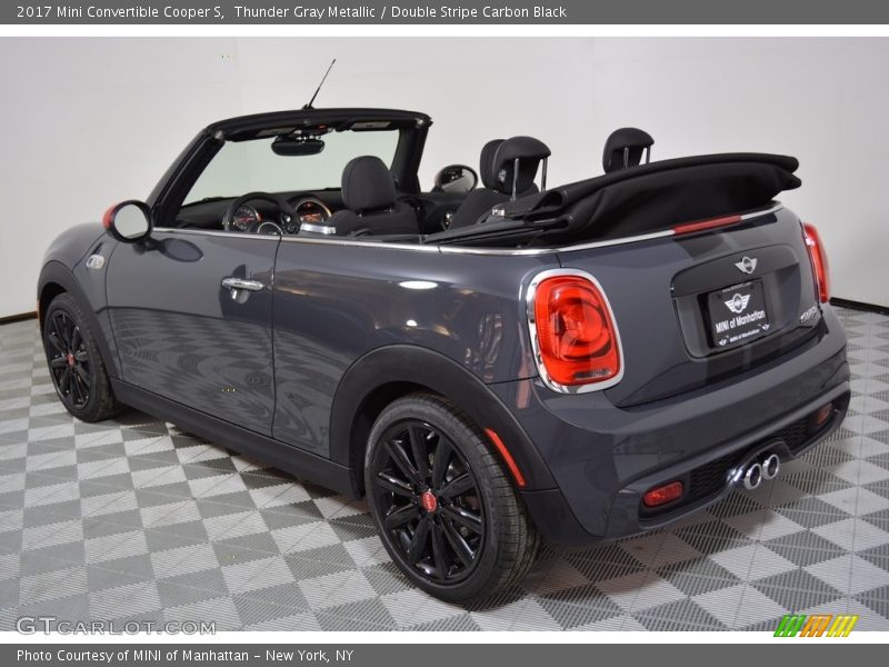 Thunder Gray Metallic / Double Stripe Carbon Black 2017 Mini Convertible Cooper S