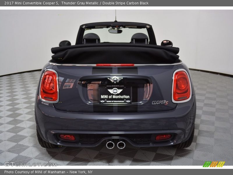 Thunder Gray Metallic / Double Stripe Carbon Black 2017 Mini Convertible Cooper S