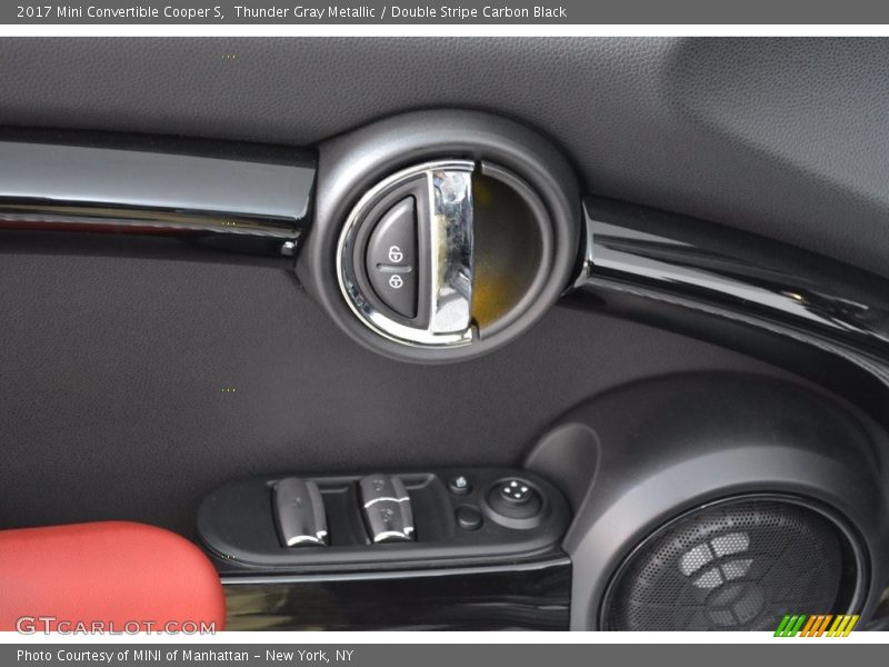Thunder Gray Metallic / Double Stripe Carbon Black 2017 Mini Convertible Cooper S