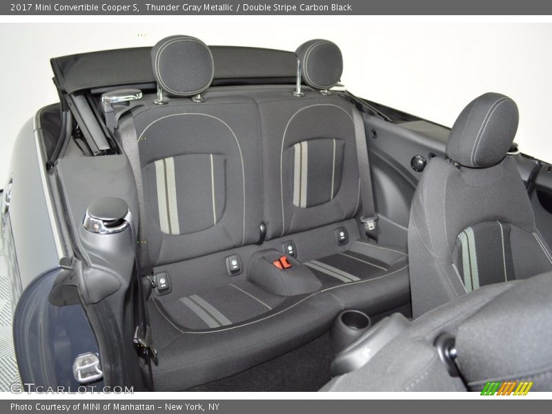 Thunder Gray Metallic / Double Stripe Carbon Black 2017 Mini Convertible Cooper S