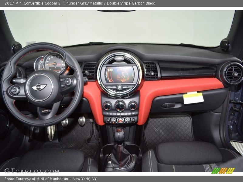 Thunder Gray Metallic / Double Stripe Carbon Black 2017 Mini Convertible Cooper S