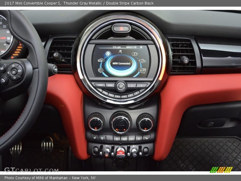 Thunder Gray Metallic / Double Stripe Carbon Black 2017 Mini Convertible Cooper S