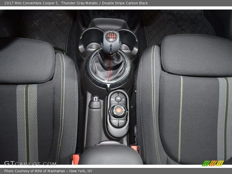 Thunder Gray Metallic / Double Stripe Carbon Black 2017 Mini Convertible Cooper S