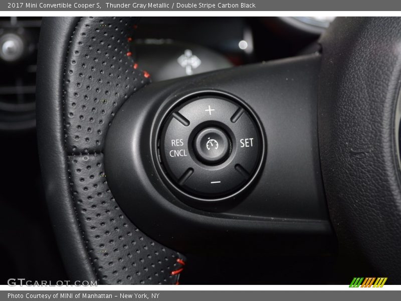 Thunder Gray Metallic / Double Stripe Carbon Black 2017 Mini Convertible Cooper S