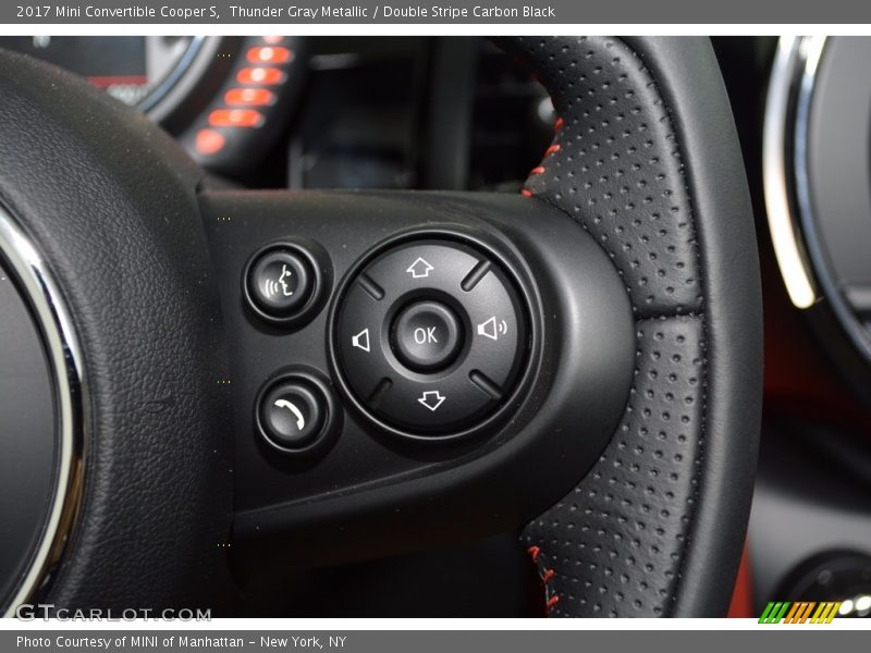 Thunder Gray Metallic / Double Stripe Carbon Black 2017 Mini Convertible Cooper S