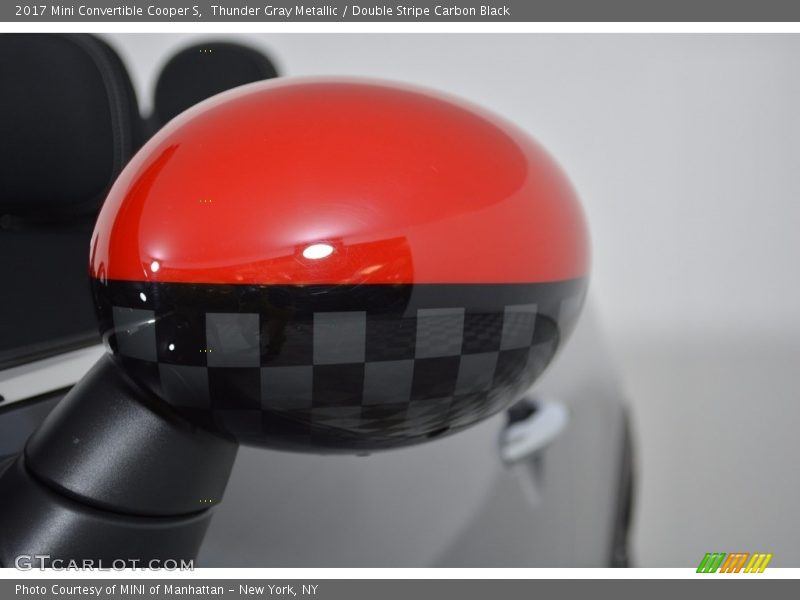 Thunder Gray Metallic / Double Stripe Carbon Black 2017 Mini Convertible Cooper S