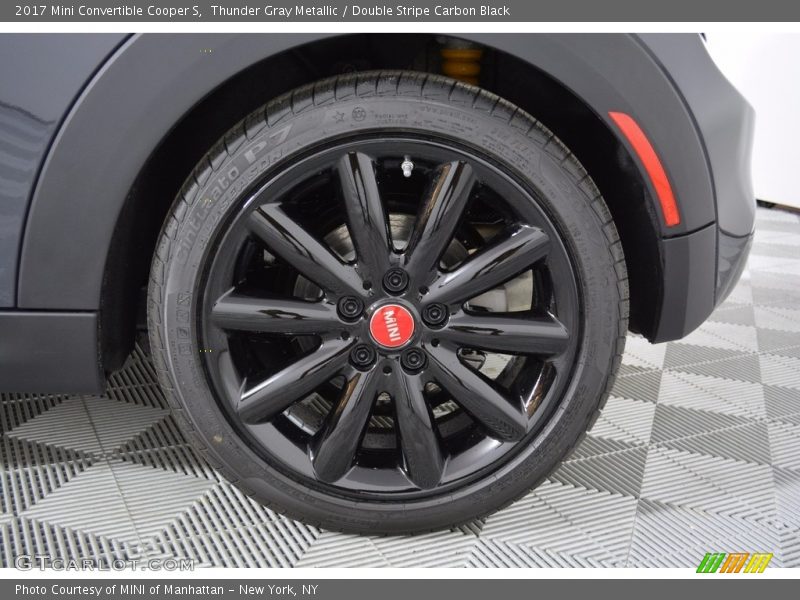 Thunder Gray Metallic / Double Stripe Carbon Black 2017 Mini Convertible Cooper S