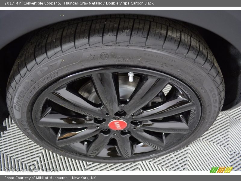 Thunder Gray Metallic / Double Stripe Carbon Black 2017 Mini Convertible Cooper S