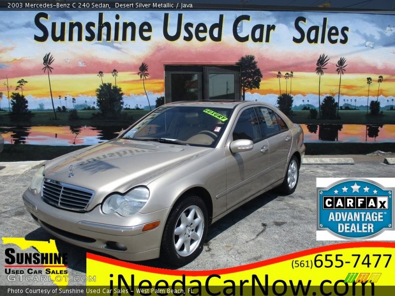 Desert Silver Metallic / Java 2003 Mercedes-Benz C 240 Sedan