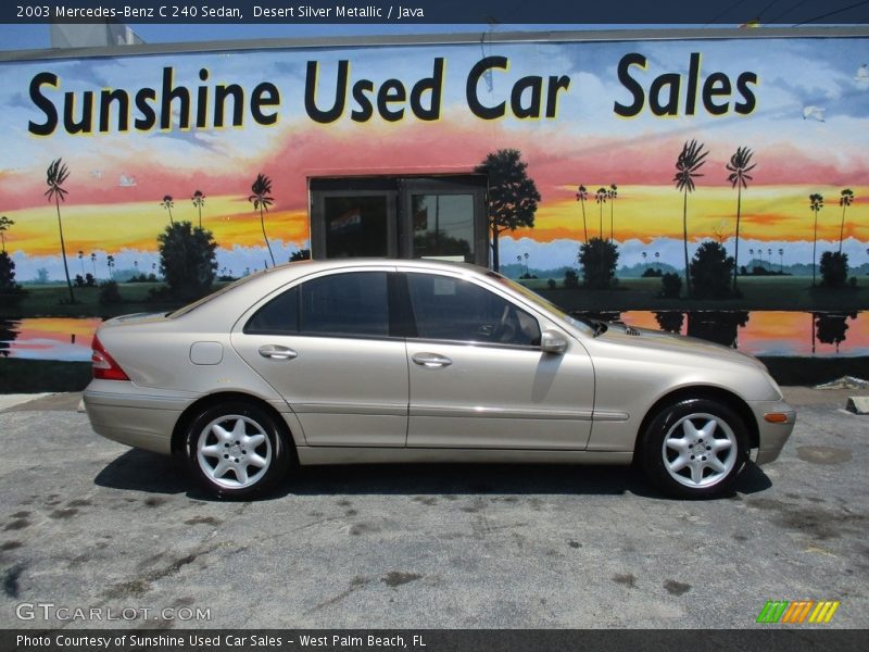 Desert Silver Metallic / Java 2003 Mercedes-Benz C 240 Sedan