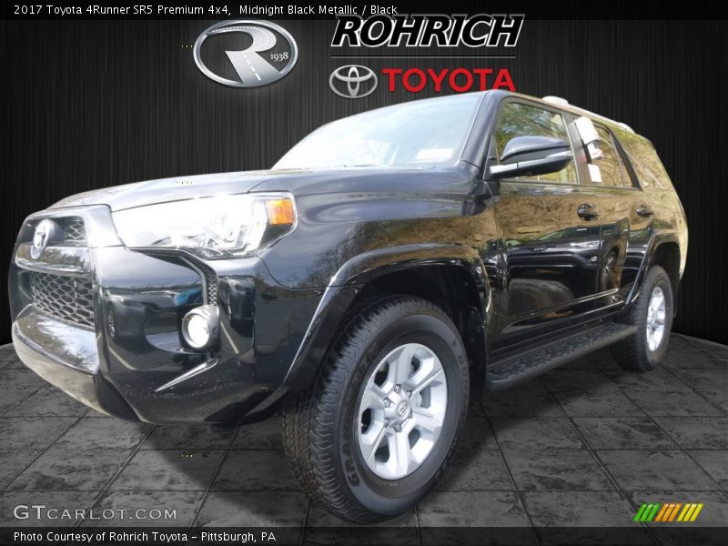 Midnight Black Metallic / Black 2017 Toyota 4Runner SR5 Premium 4x4