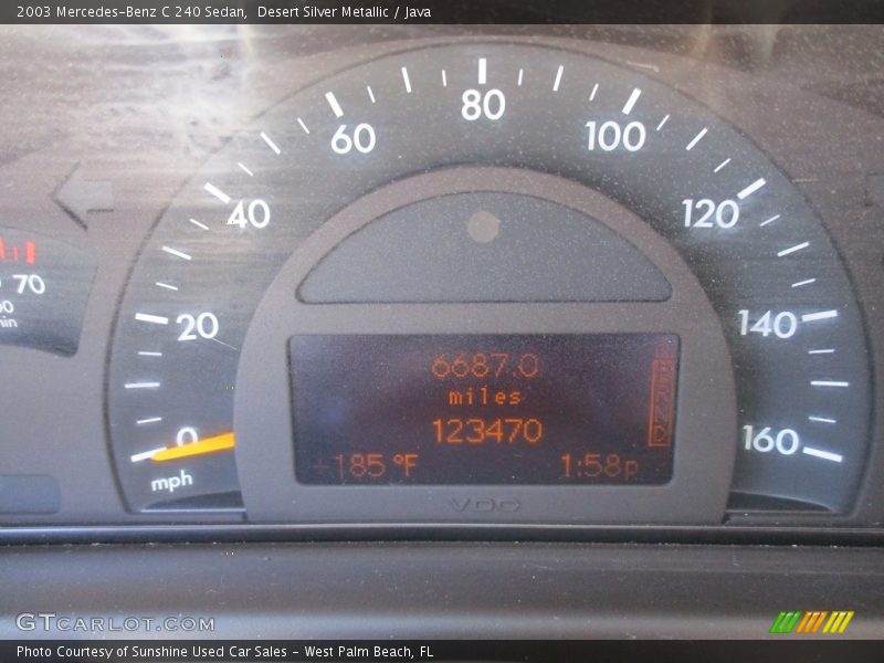Desert Silver Metallic / Java 2003 Mercedes-Benz C 240 Sedan