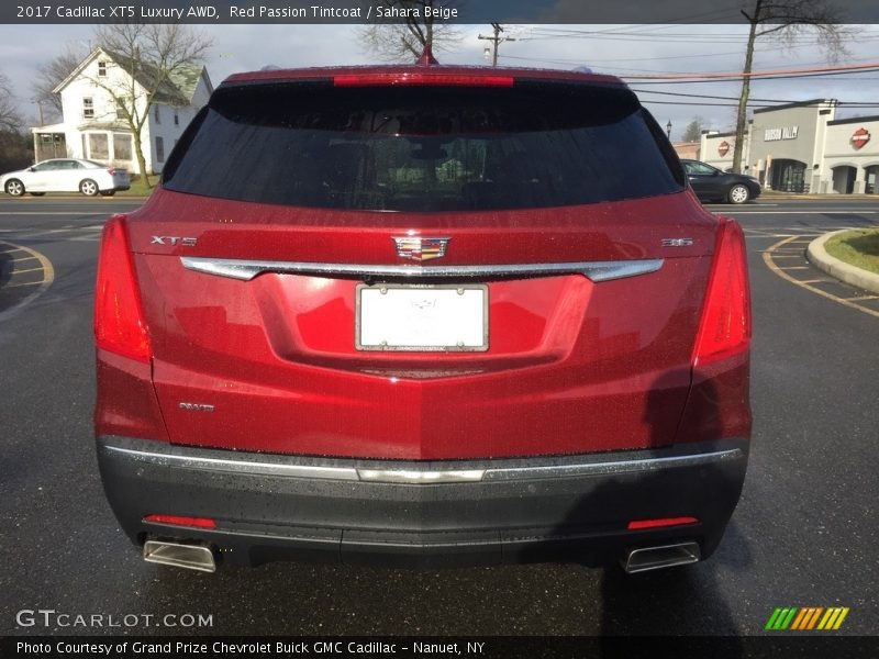 Red Passion Tintcoat / Sahara Beige 2017 Cadillac XT5 Luxury AWD