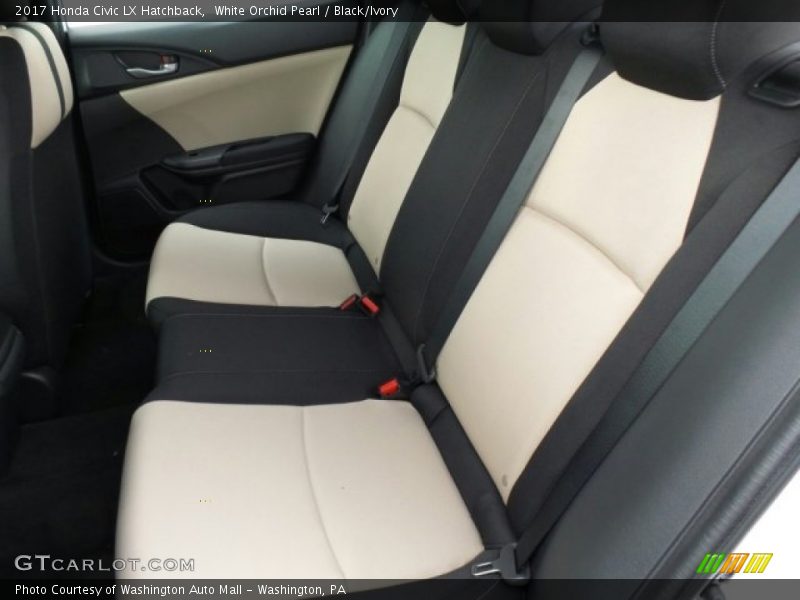 White Orchid Pearl / Black/Ivory 2017 Honda Civic LX Hatchback