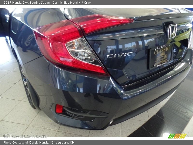 Cosmic Blue Metallic / Gray 2017 Honda Civic Touring Sedan