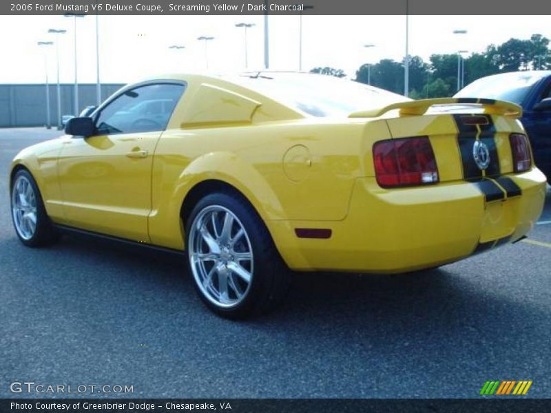 Screaming Yellow / Dark Charcoal 2006 Ford Mustang V6 Deluxe Coupe