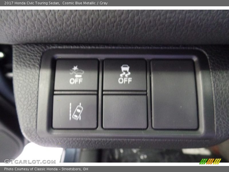 Cosmic Blue Metallic / Gray 2017 Honda Civic Touring Sedan