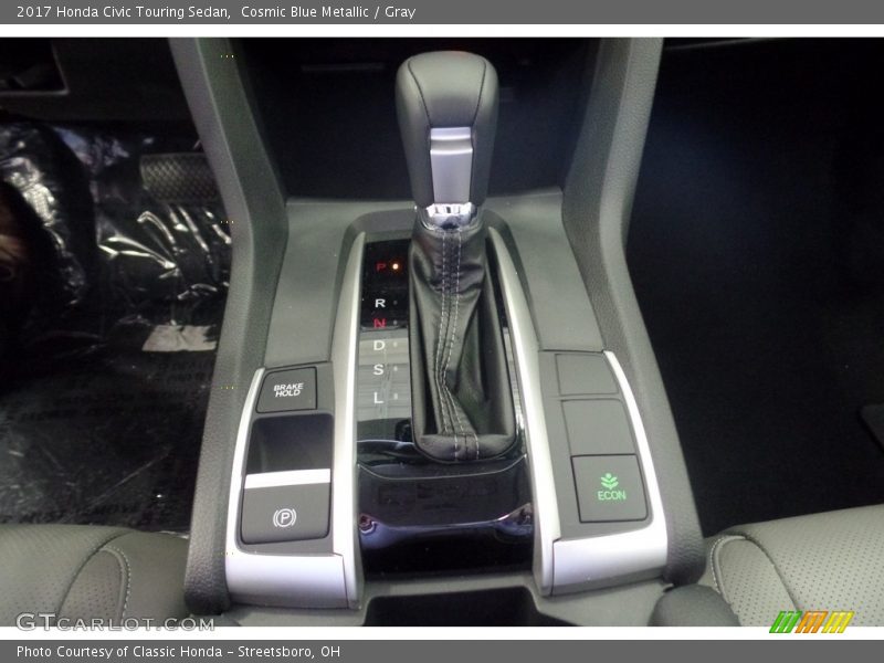 Cosmic Blue Metallic / Gray 2017 Honda Civic Touring Sedan