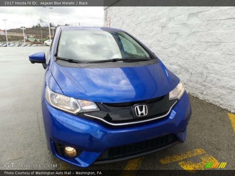Aegean Blue Metallic / Black 2017 Honda Fit EX