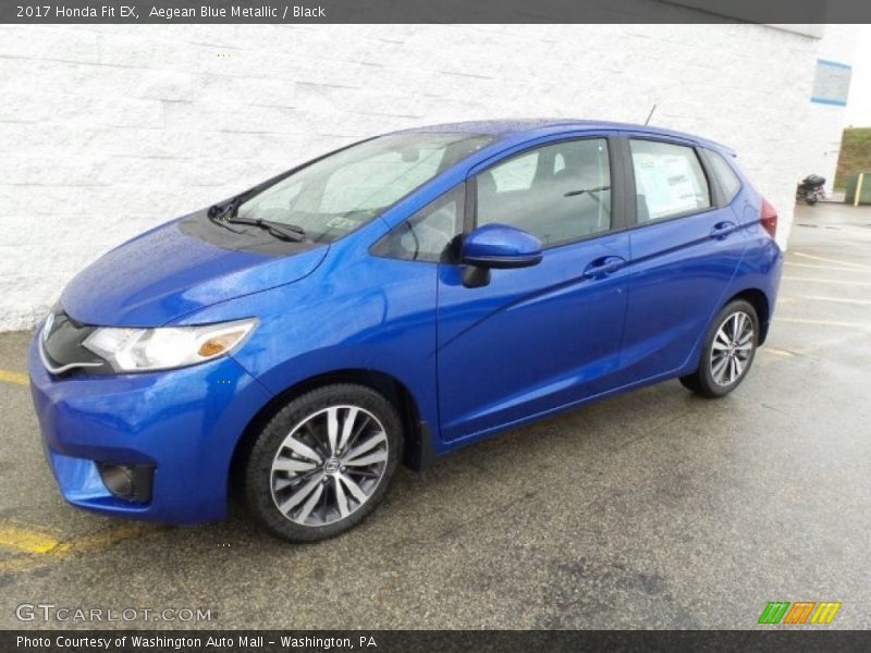Aegean Blue Metallic / Black 2017 Honda Fit EX