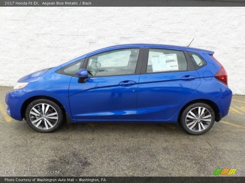 Aegean Blue Metallic / Black 2017 Honda Fit EX