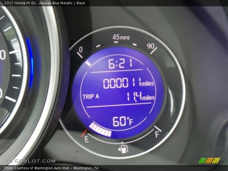 Aegean Blue Metallic / Black 2017 Honda Fit EX