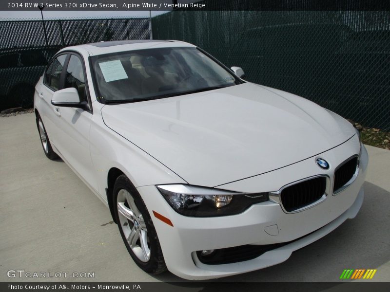 Alpine White / Venetian Beige 2014 BMW 3 Series 320i xDrive Sedan
