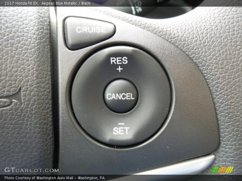 Aegean Blue Metallic / Black 2017 Honda Fit EX