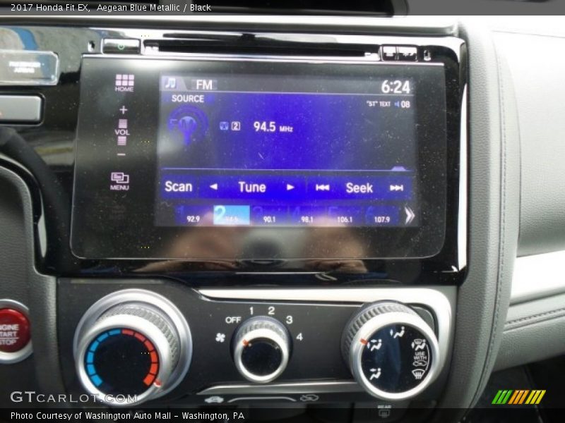 Aegean Blue Metallic / Black 2017 Honda Fit EX