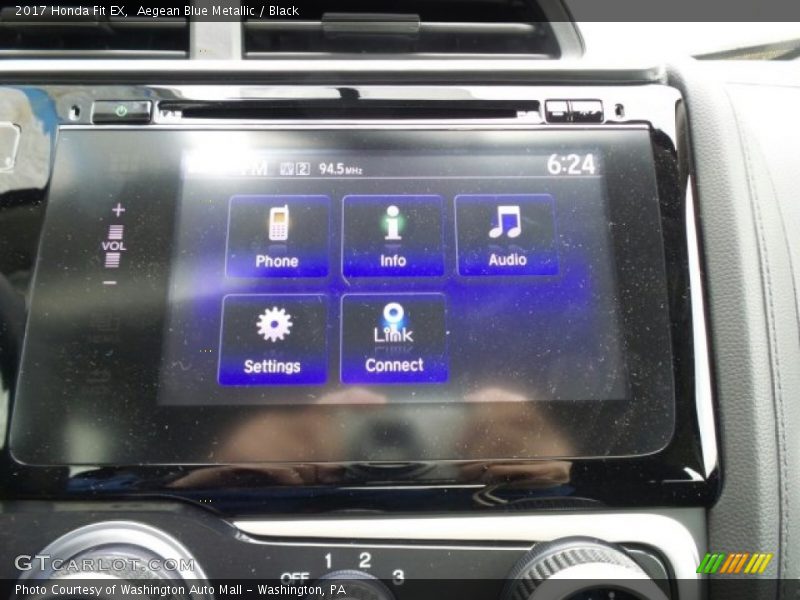 Aegean Blue Metallic / Black 2017 Honda Fit EX