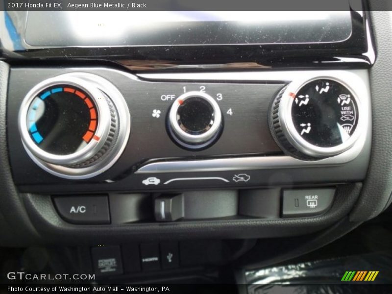 Aegean Blue Metallic / Black 2017 Honda Fit EX