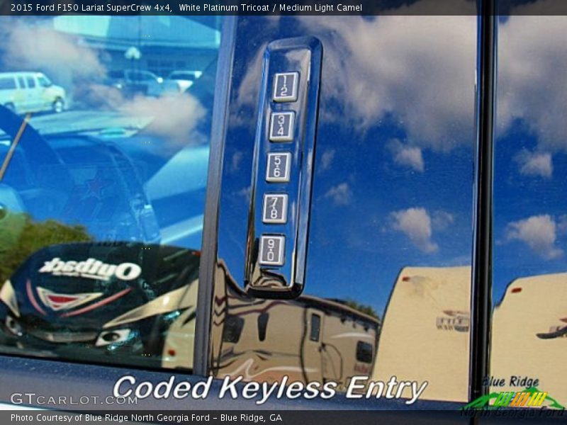 White Platinum Tricoat / Medium Light Camel 2015 Ford F150 Lariat SuperCrew 4x4