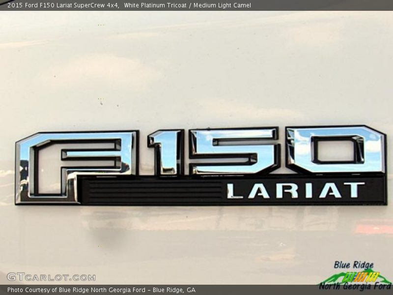 White Platinum Tricoat / Medium Light Camel 2015 Ford F150 Lariat SuperCrew 4x4