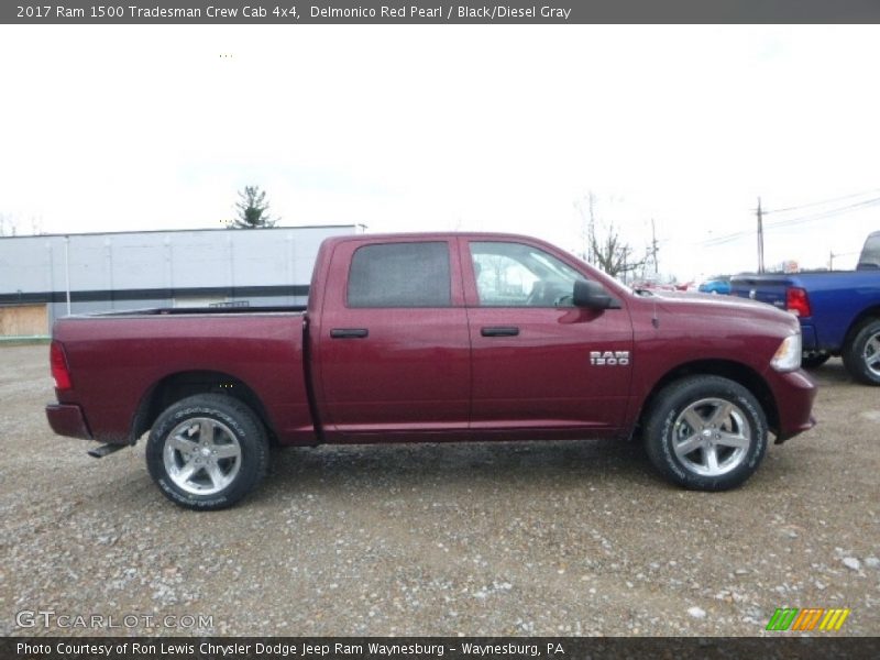 Delmonico Red Pearl / Black/Diesel Gray 2017 Ram 1500 Tradesman Crew Cab 4x4
