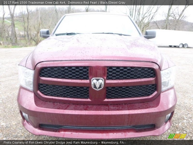 Delmonico Red Pearl / Black/Diesel Gray 2017 Ram 1500 Tradesman Crew Cab 4x4