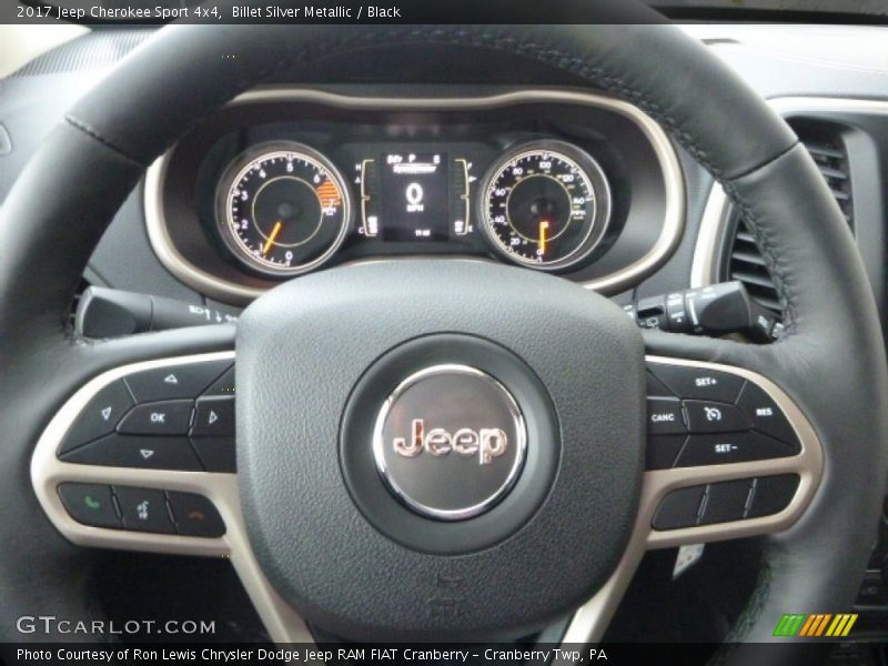 Billet Silver Metallic / Black 2017 Jeep Cherokee Sport 4x4