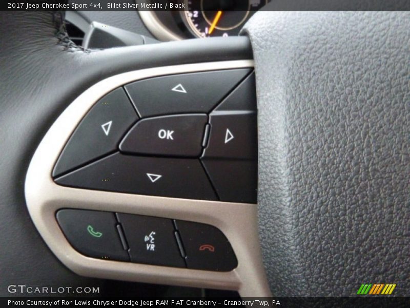 Billet Silver Metallic / Black 2017 Jeep Cherokee Sport 4x4