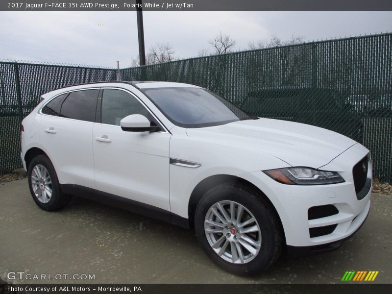 Polaris White / Jet w/Tan 2017 Jaguar F-PACE 35t AWD Prestige