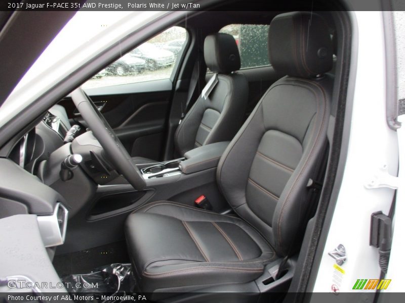Polaris White / Jet w/Tan 2017 Jaguar F-PACE 35t AWD Prestige